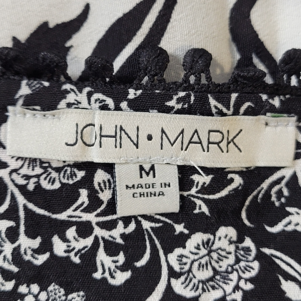 John Mark Womens Dress Size M Multicolor Floral Embroidery‎ Short Sleeves - Picture 5 of 9